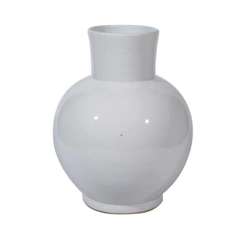 Busan White Balloon Vase Small