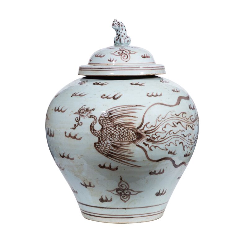 Moka Lion Lid Jar Phoenix Motif