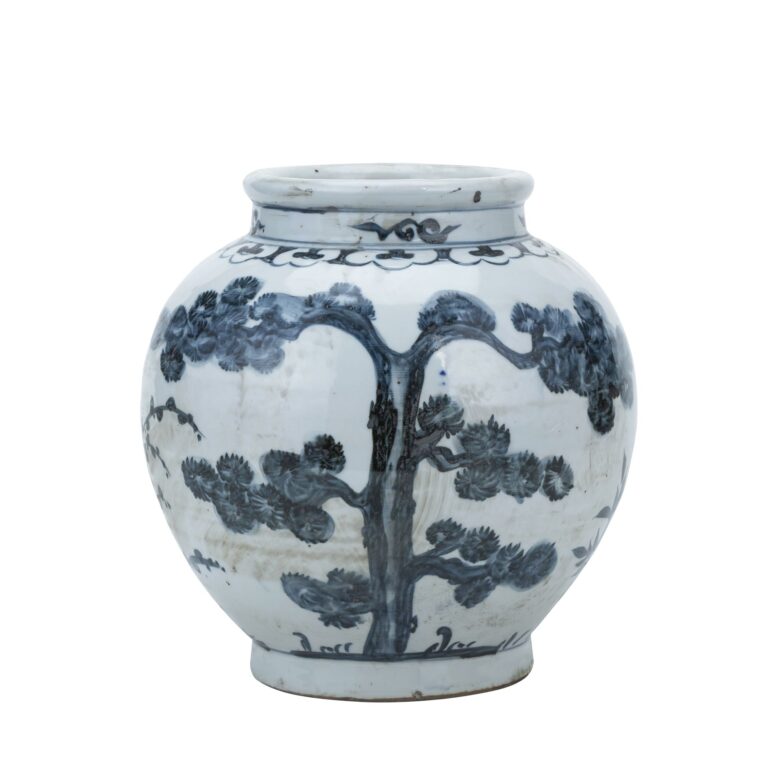 Small Indigo Jar Pine & Bamboo