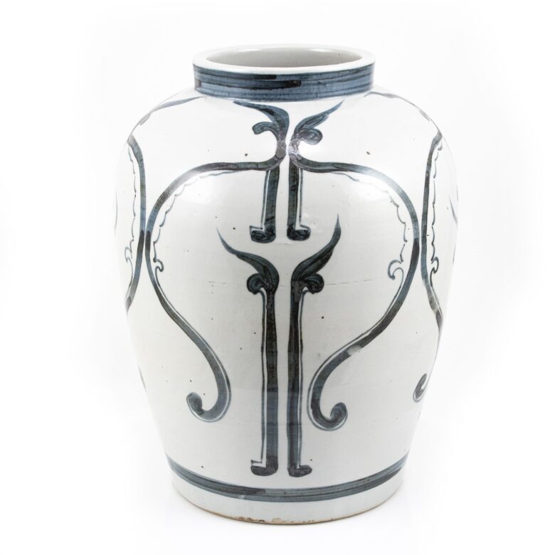 Blue And White Peking Opera Mask Jar