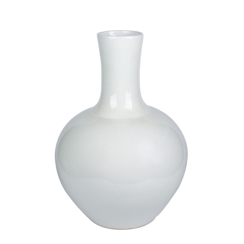 White Globular Vase