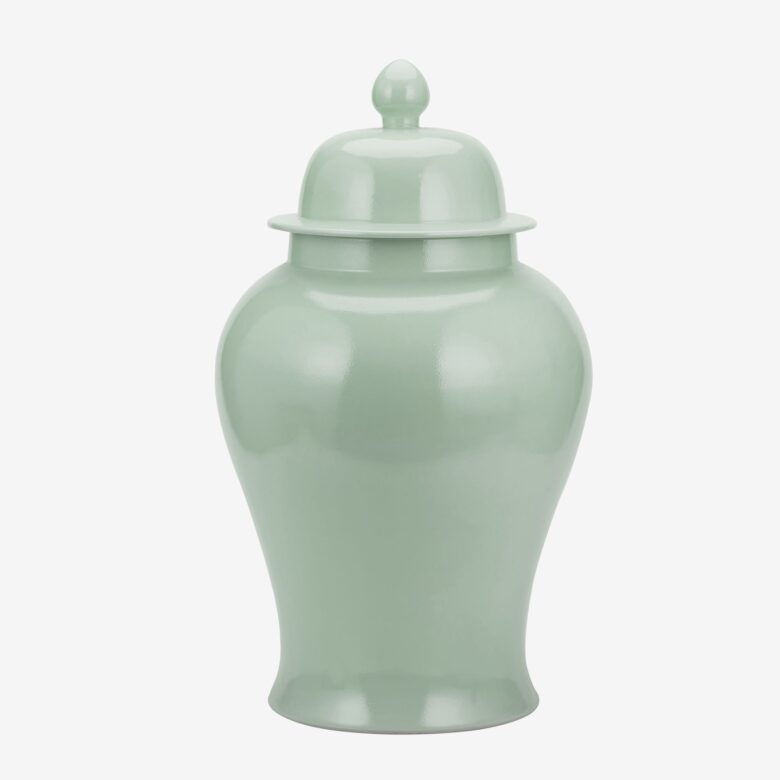 Celadon Temple Jar - M