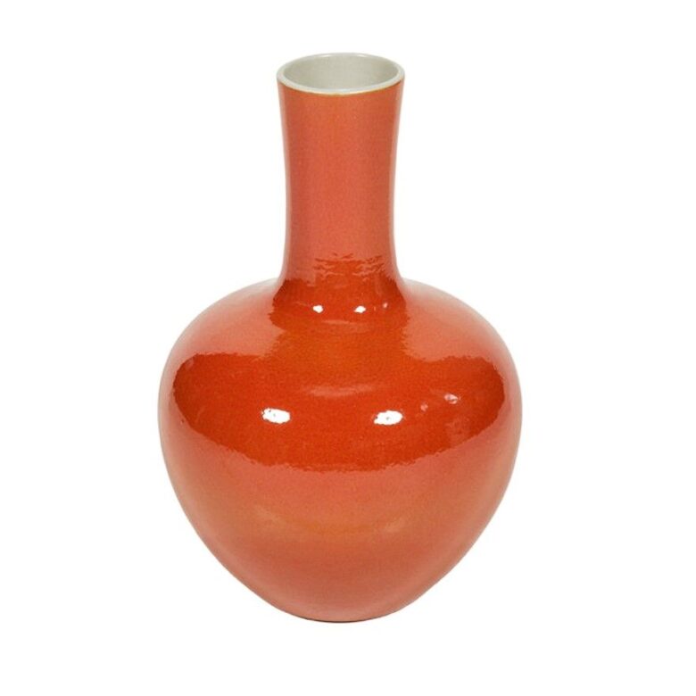 Orange Globular Vase Medium