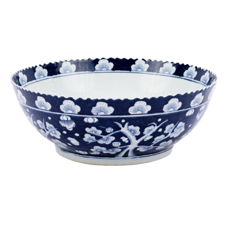 B&W Plum Blossom Porcelain Bowl