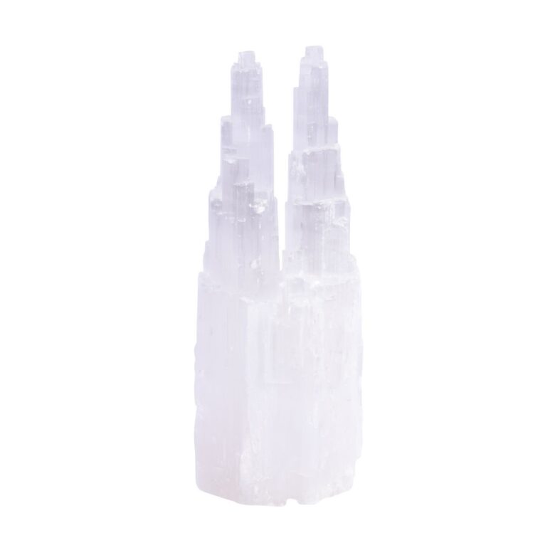 Selenite Twin Tower Lamp