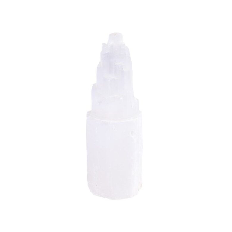 Selenite Single Tower Lamp Large