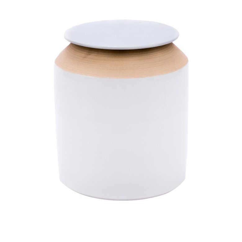 Matte White Lidded Jar - Large