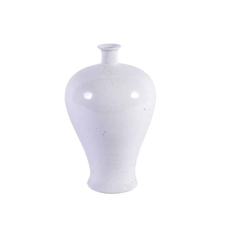 Matte White Plum Vase