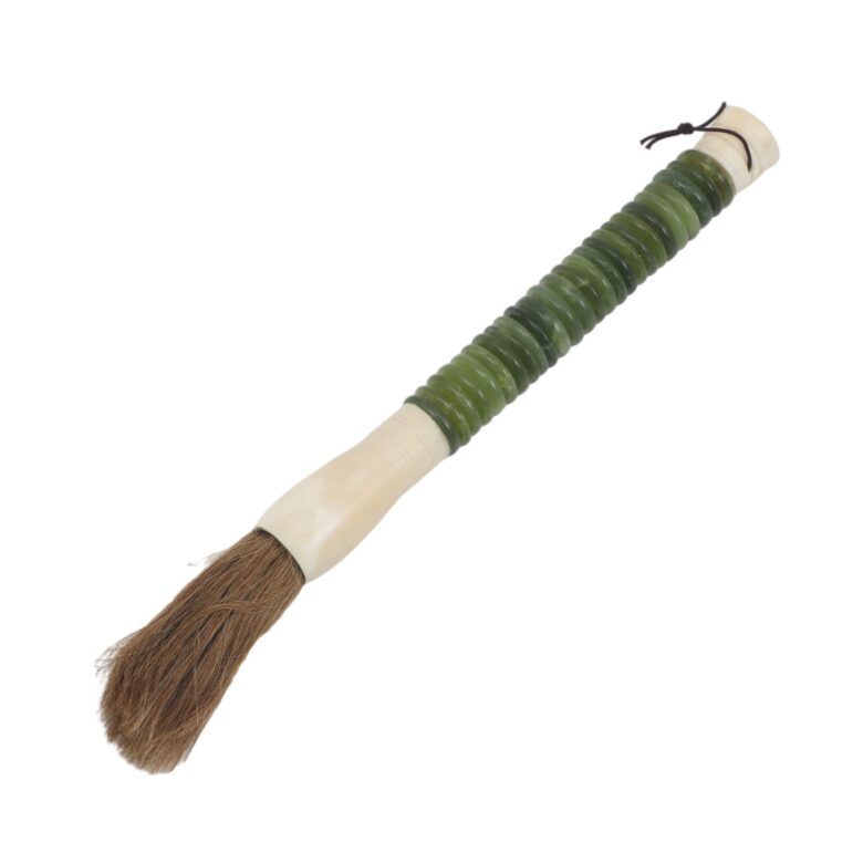 Green Jade Disc Calligraphy Brush