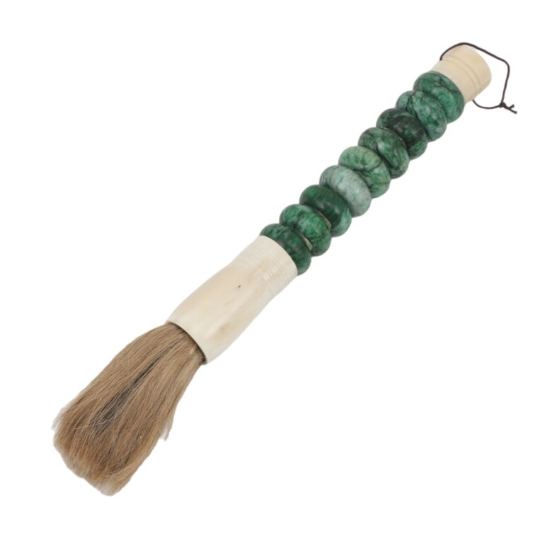 Large Green Jade Abacus Calligraphy Brush