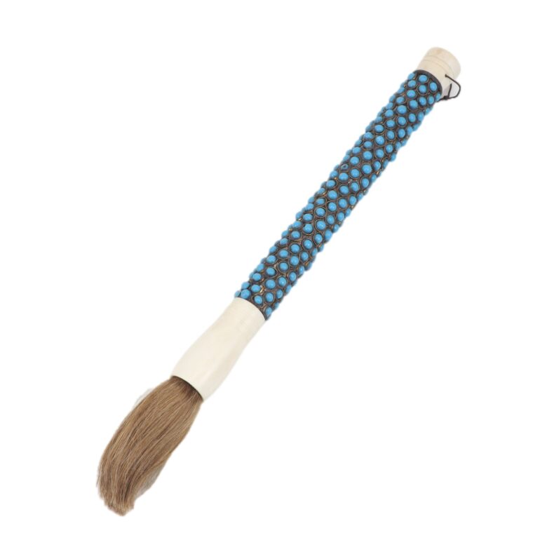 Large Turquoise Colored Ball Calligraphy Brush