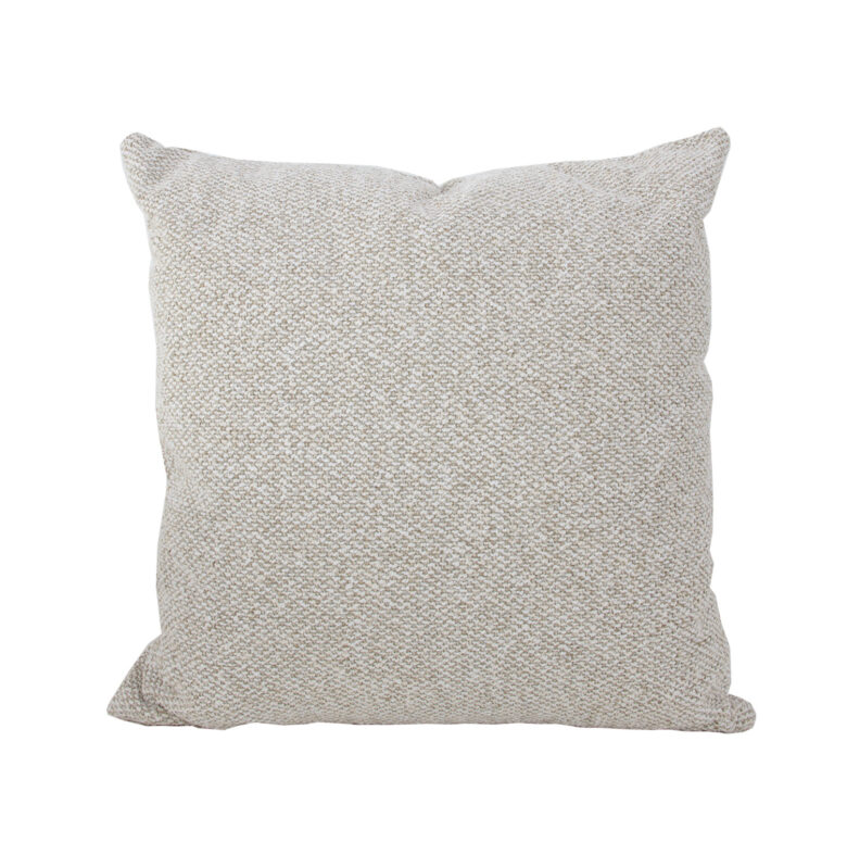 Textured Taupe Fabric Pillow- Lillian Home