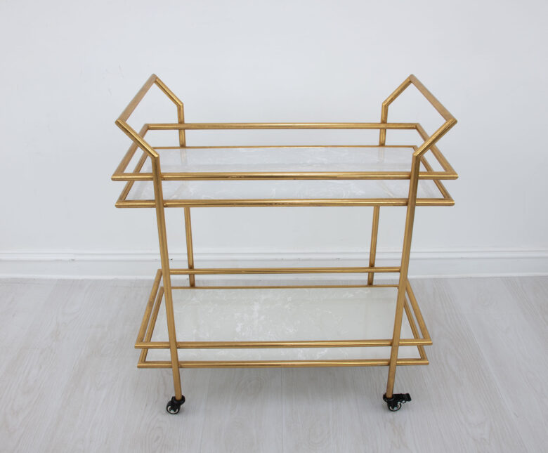 Mona Gold Bar Cart - Image 3