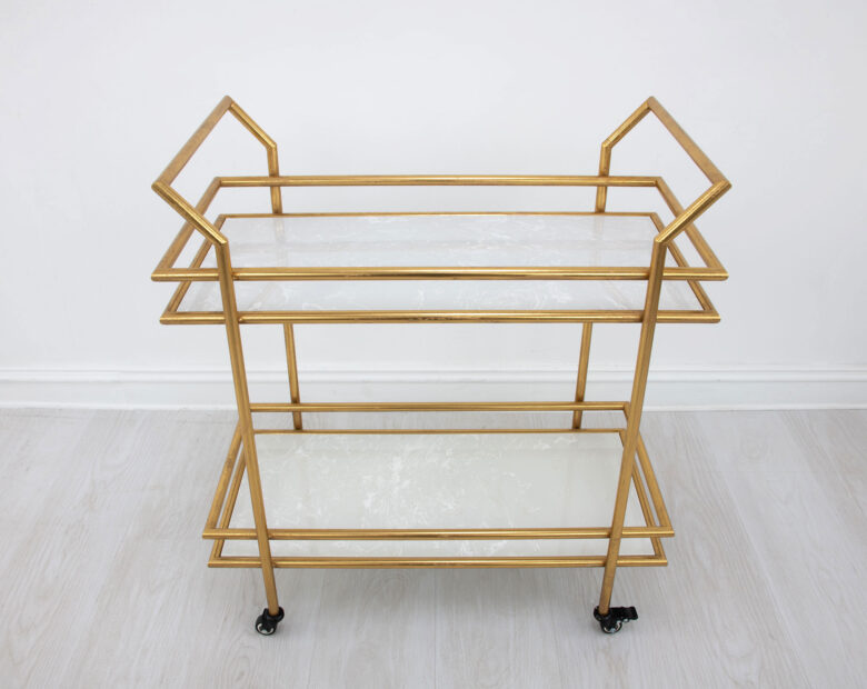 Mona Gold Bar Cart - Image 9