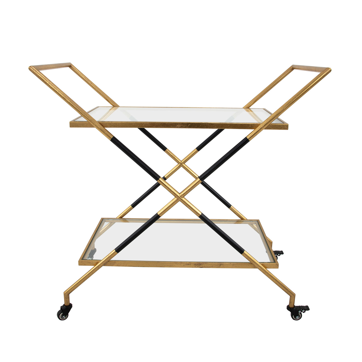 Lisa Black and Gold Bar Cart- Lillian Home