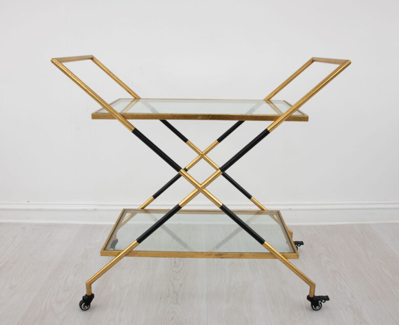 Lisa Black and Gold Bar Cart - Image 6