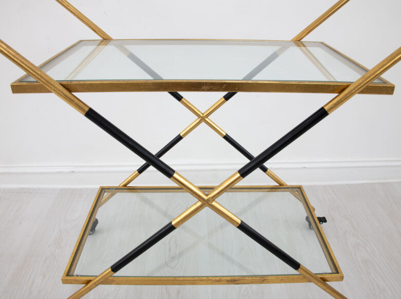 Lisa Black and Gold Bar Cart - Image 7