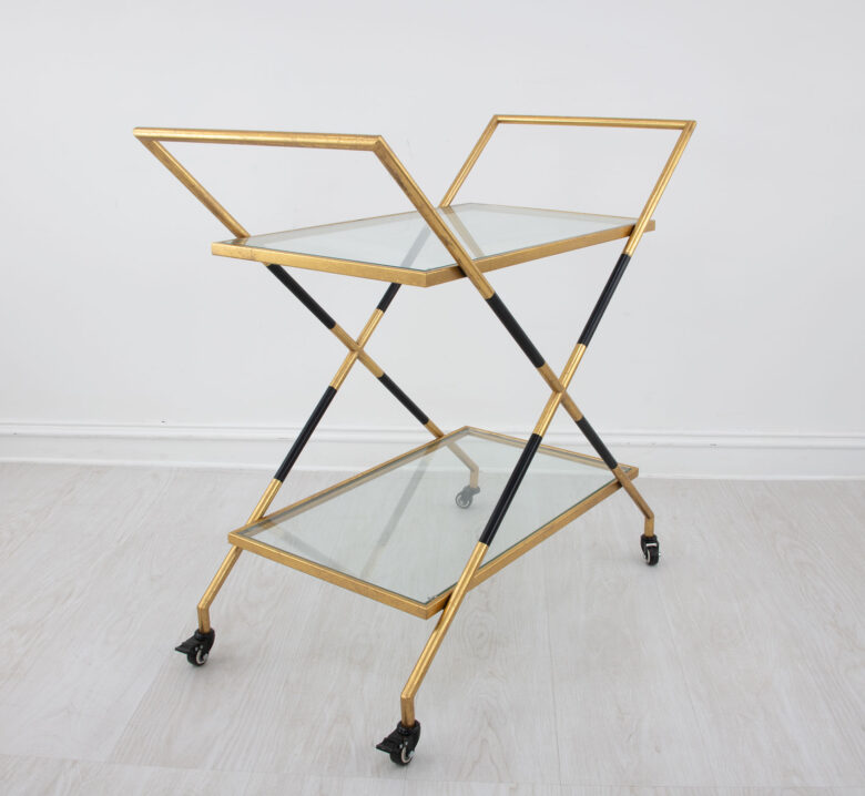 Lisa Black and Gold Bar Cart - Image 5