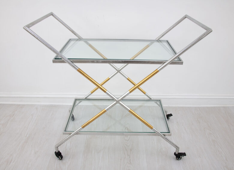 Lisa Silver and Gold Bar Cart - Image 8