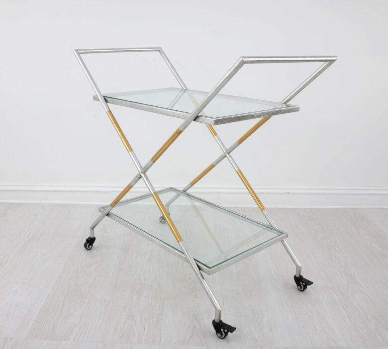 Lisa Silver and Gold Bar Cart - Image 6