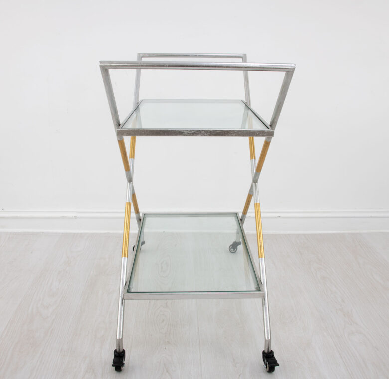 Lisa Silver and Gold Bar Cart - Image 7