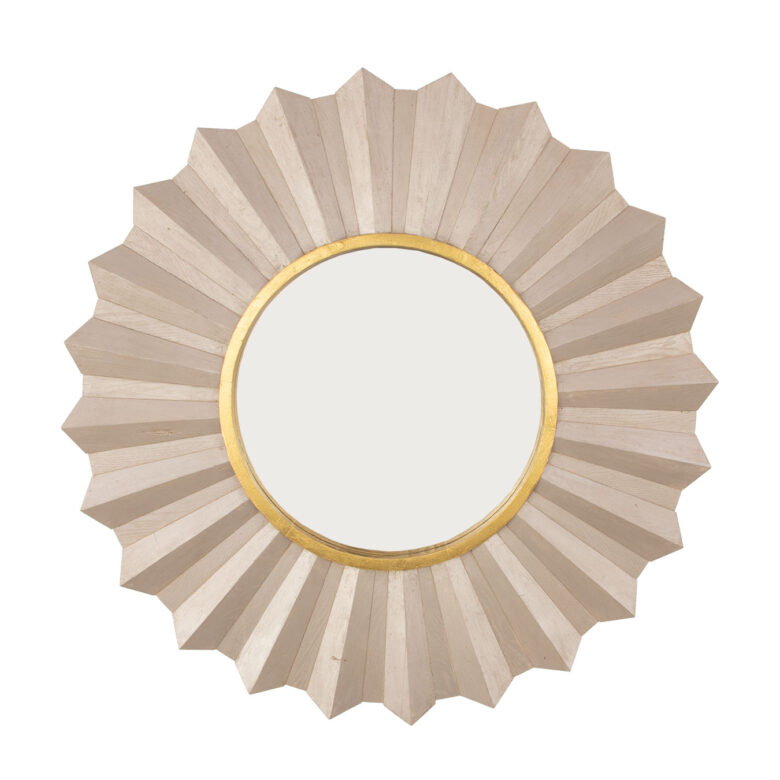 Louis Champagne and Gold Sunburst Mirror- Lillian Home