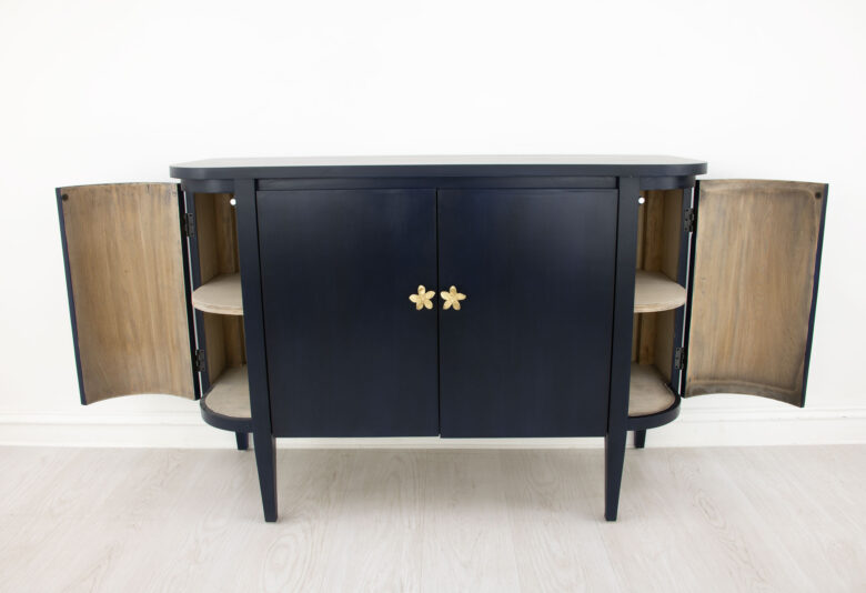 Octavia Navy Demilune Cabinet - Image 7