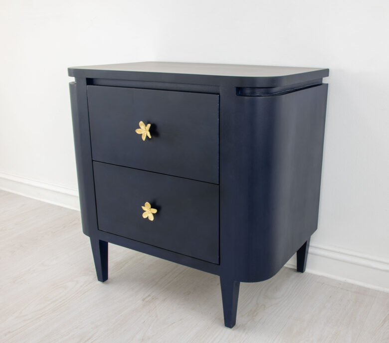 Octavia Navy Demilune Nightstand - Image 2