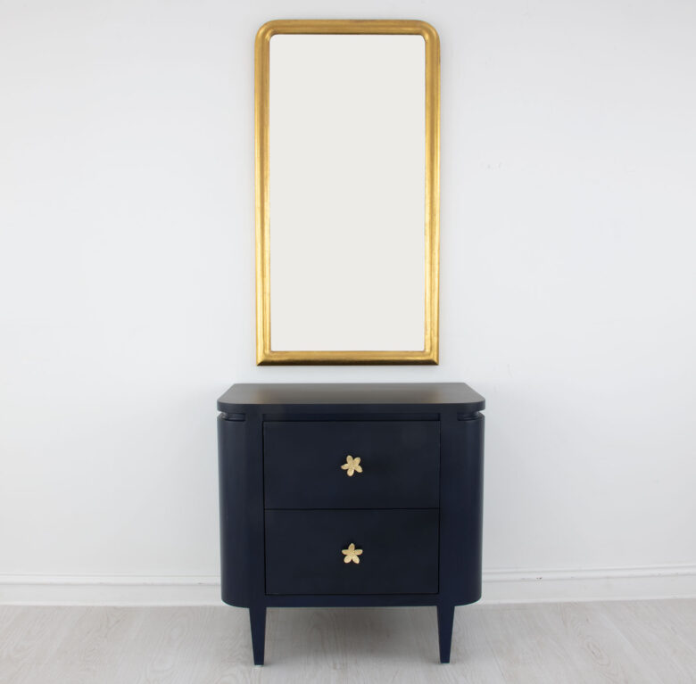 Octavia Navy Demilune Nightstand - Image 5