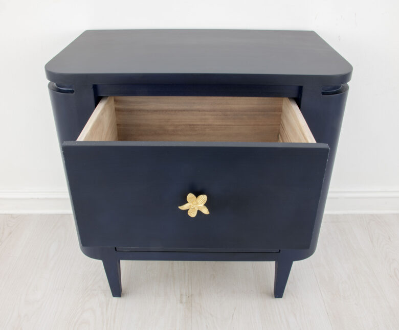 Octavia Navy Demilune Nightstand - Image 8