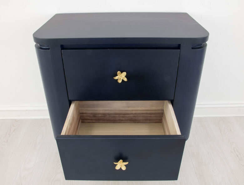 Octavia Navy Demilune Nightstand - Image 7