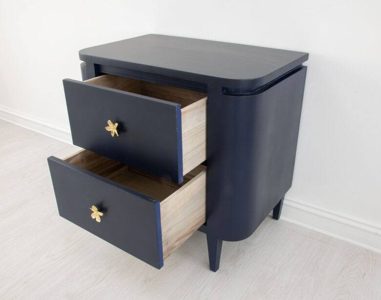 Octavia Navy Demilune Nightstand - Image 9