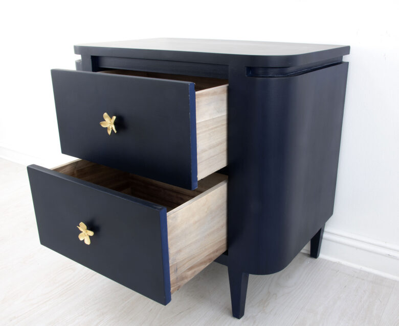 Octavia Navy Demilune Nightstand - Image 6