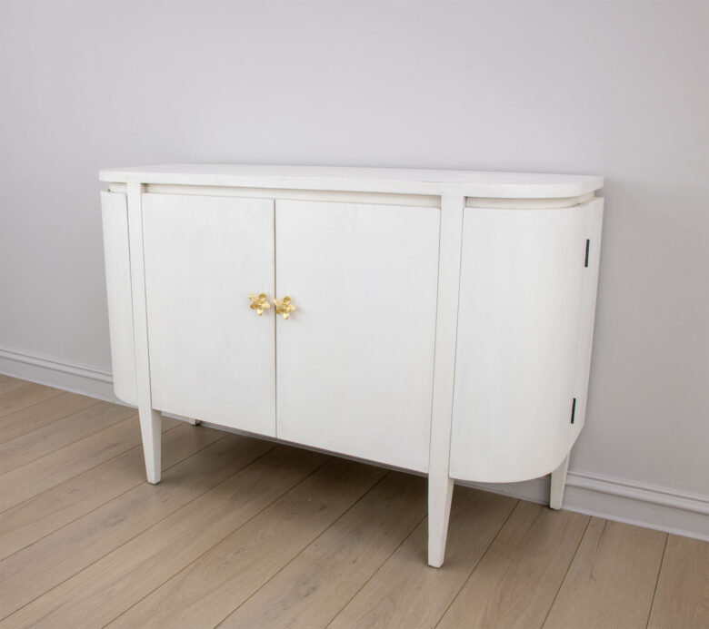 Octavia White Demilune Cabinet - Image 2