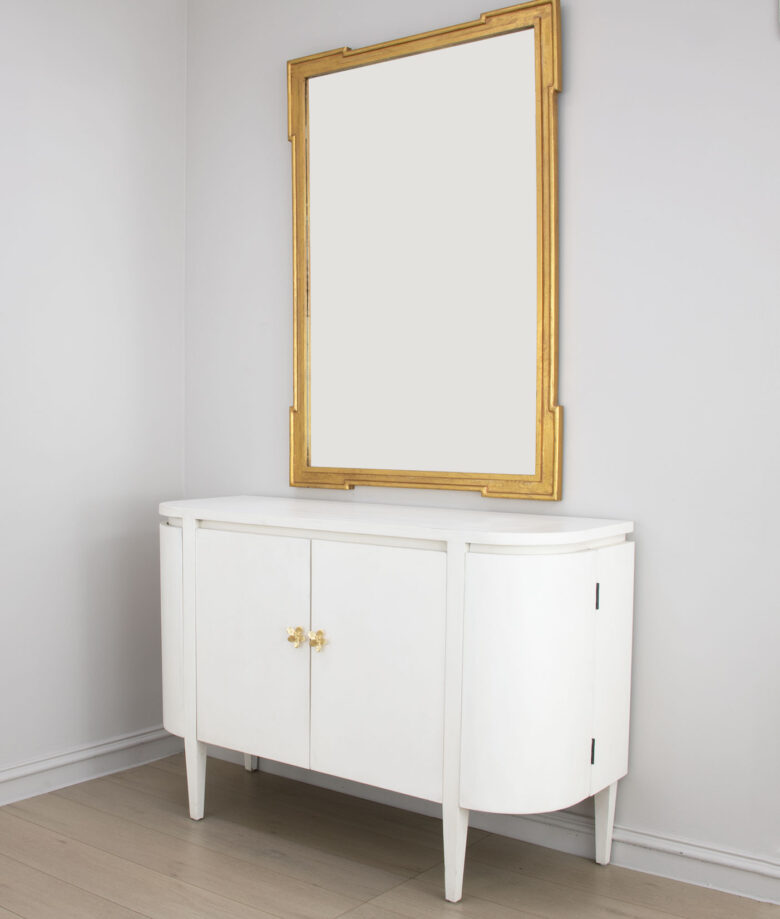 Octavia White Demilune Cabinet - Image 4