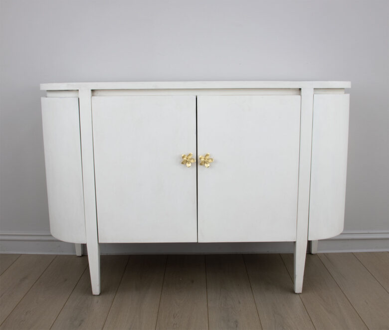 Octavia White Demilune Cabinet - Image 3