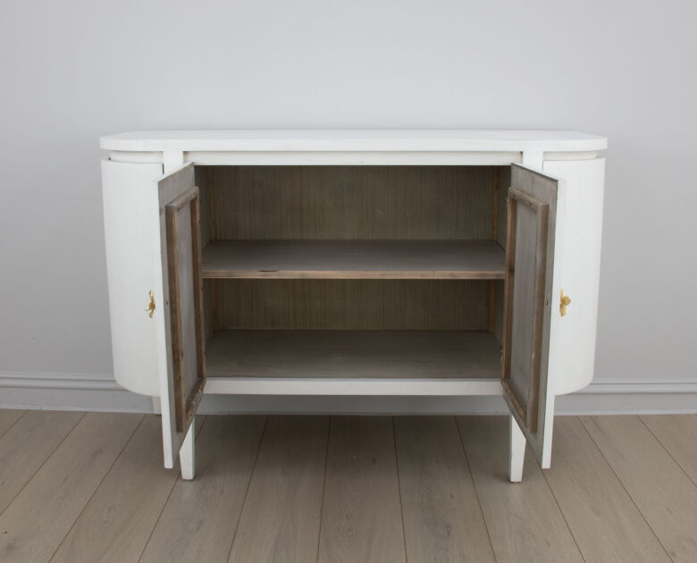 Octavia White Demilune Cabinet - Image 9