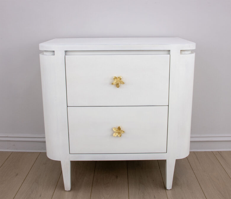 Octavia White Demilune Nightstand - Image 3