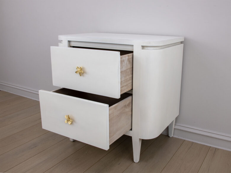 Octavia White Demilune Nightstand - Image 5