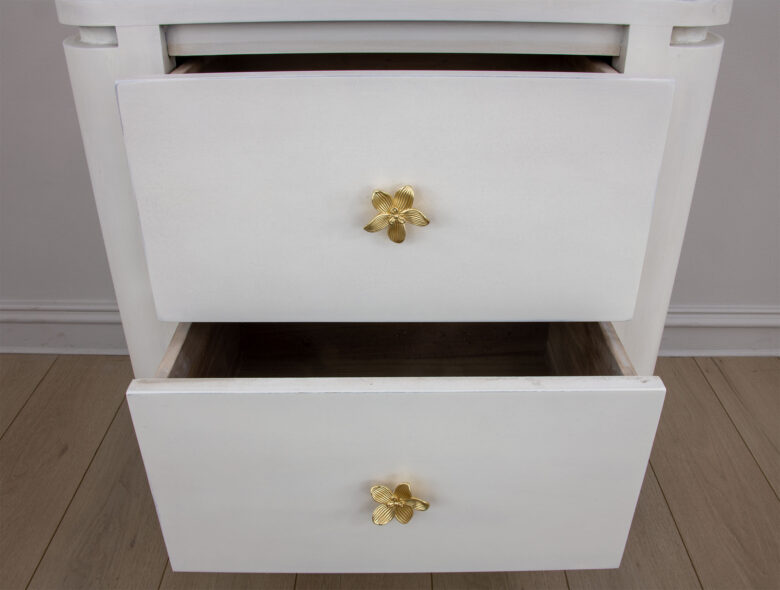 Octavia White Demilune Nightstand - Image 2