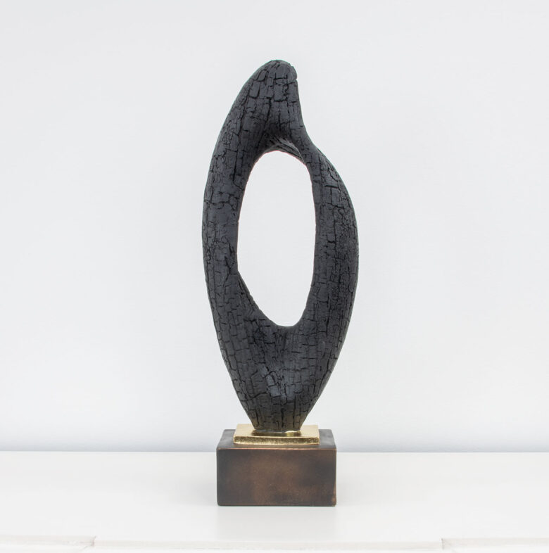 Black Wood Sculpture - Image 2