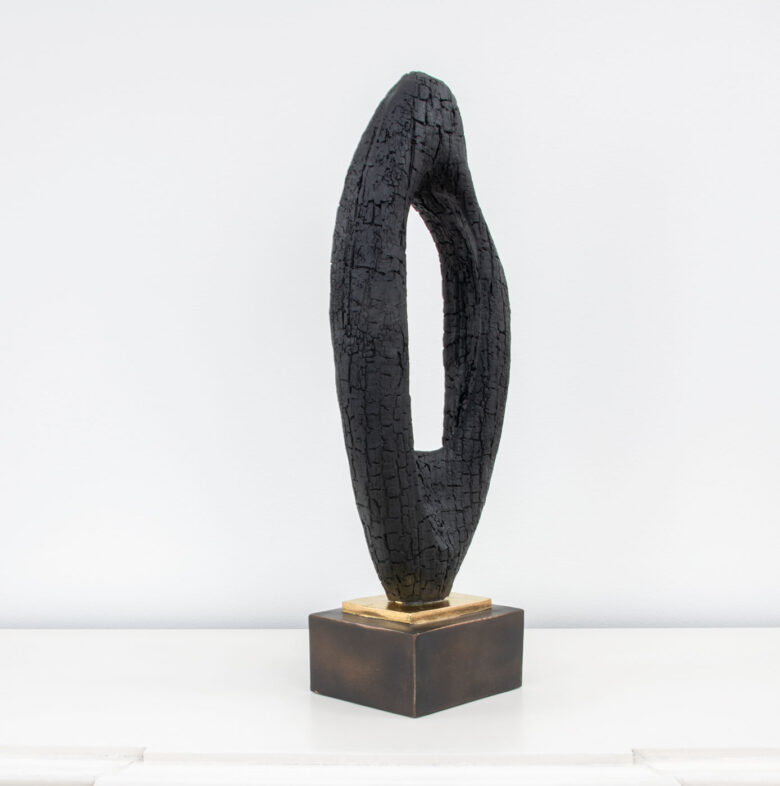 Black Wood Sculpture - Image 3