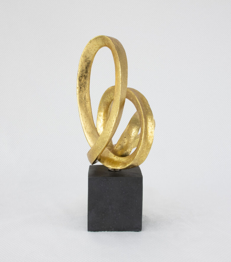 Gold Abstract Sculpture - Image 4