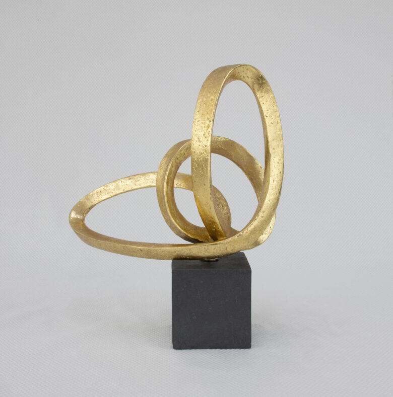 Gold Abstract Sculpture - Image 5