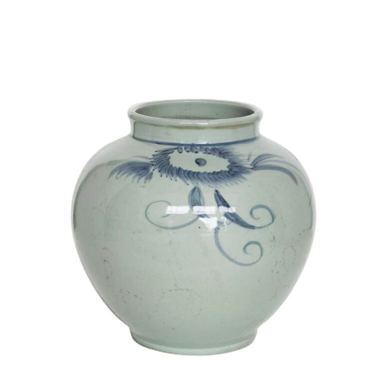 Blue & White Floating Flower Jar