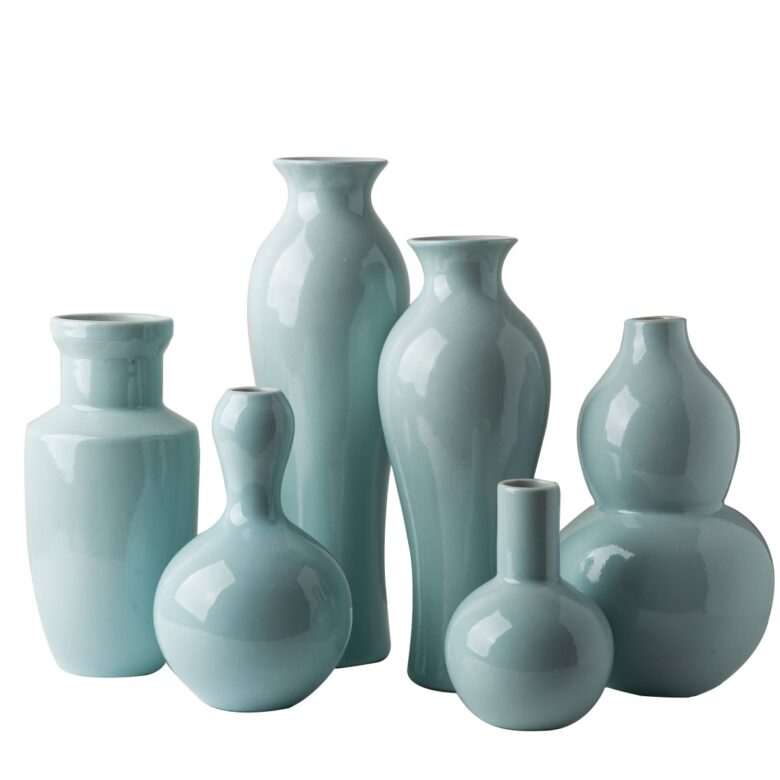 Assorted Vases Set of 6 - Icy Blue