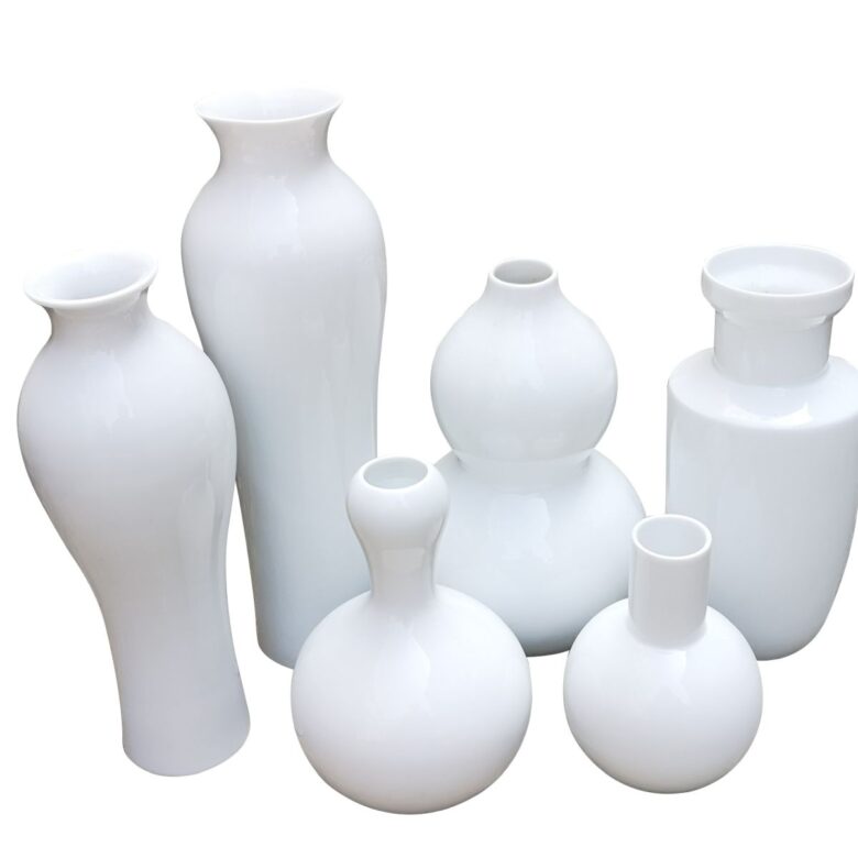 Assorted Vases Set of 6 - White