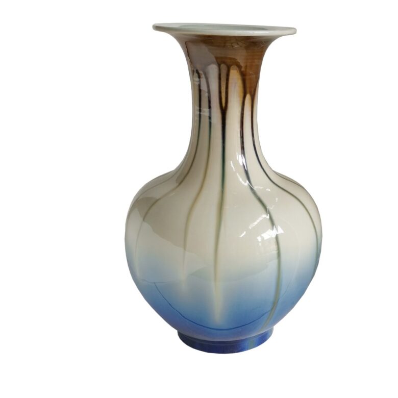 Reaction Glazed Pear Vase