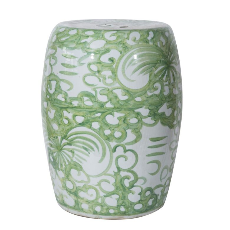 Mint Green Garden Stool Twist Flower