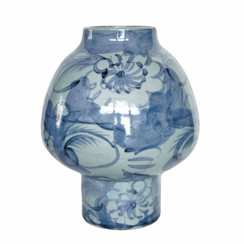 Blue & White Hana Silla Flower Lantern Vase